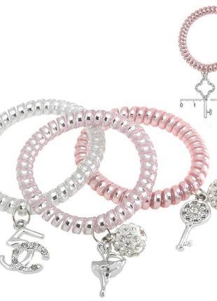 Резинка-пружинка для волос с украшениями 14499 (invisibobble)