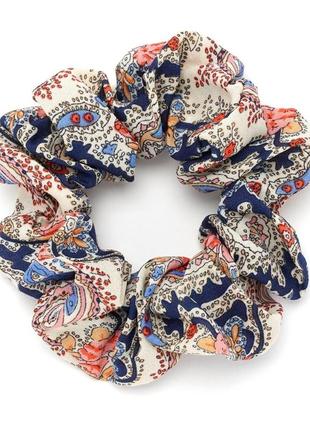 Резинка для волос объёмная из шифоновой ткани с принтом 1604401