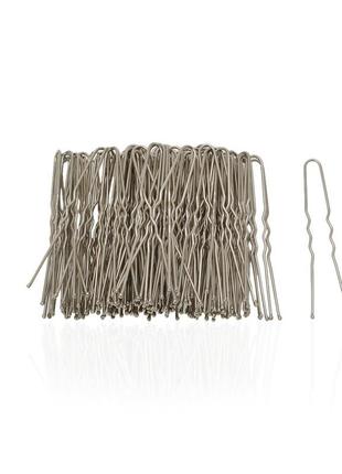 Шпилки для волосся сріблясті 4.5см (100штт)