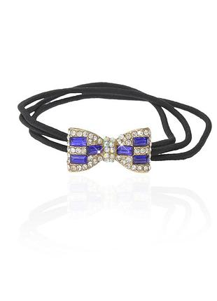 Резинка для волос тройная тонкая с украшением 746306