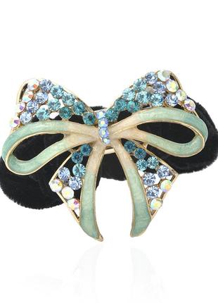 Велюровая резинка для волос с украшением 382808