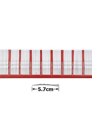 Заколки-невидимки "aleksandra" 5.7см белые 00388