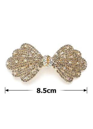 Заколка автомат для волос металлический со стразами 1582304