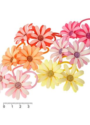 Резинка для волос тонкая для детей с цветком 6441