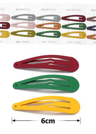 Шпилька тик-так для волосся матова 15641 темна кольорова