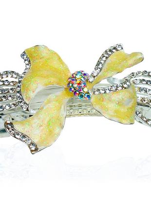 Заколка автомат для волос металлический с эмальевым напылением 346208