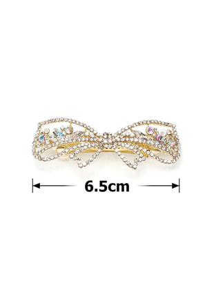 Заколка автомат для волос металлический со стразами 1581702