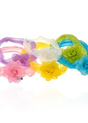 Повязка на голову с цветком  (упаковка 12 шт)