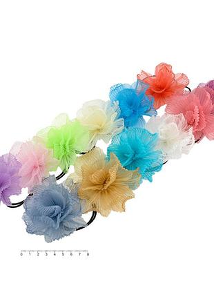 Гумка для волосся тонка з бантиком 9838