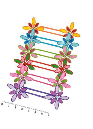 Заколки-невидимки для волос с цветком 9687