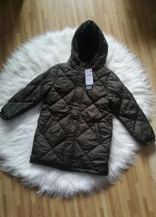 Зимняя куртка удлиненная пальто kiabi на 8 лет4 фото