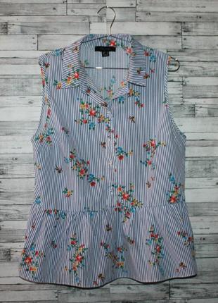 Блузка/топ в полоску/цветочный принт atmosphere