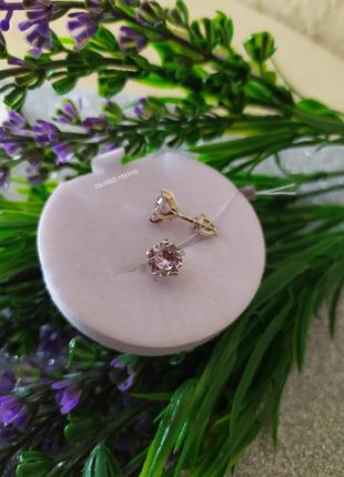 Серебряные серьги с фианитами
