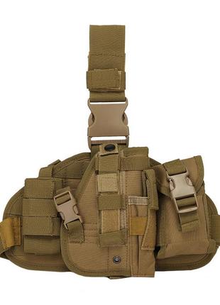Кобура тактическая набедренная универсальнаяна aokali outdoor b38 sand 5шт