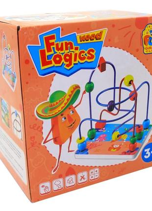 Игрушка пальчиковый лабиринт, развивающий "лабиринт логика", fun logics ( 7378 ) 4