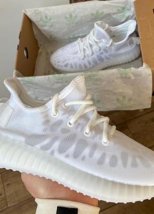 Женские кроссовки adidas yeezy boost 350 v2 mono white#адидас1 фото