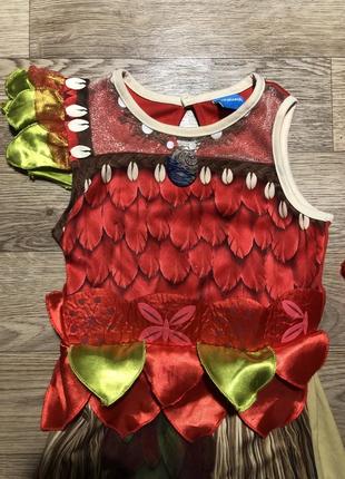 Карнавальный костюм платье на праздник принцесса моана на 5-6 лет рост 110-116 см2 фото