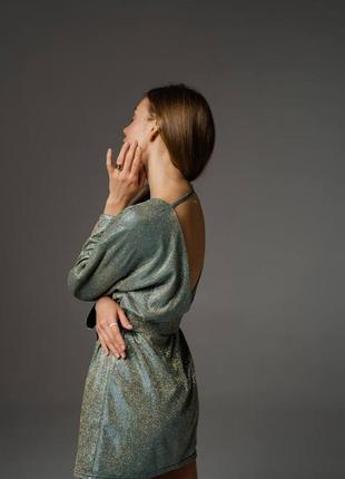 Сукня з мерехтливого люрексу3 фото