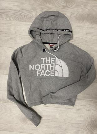 Оригинальное укороченное худи, кроп топ the north face