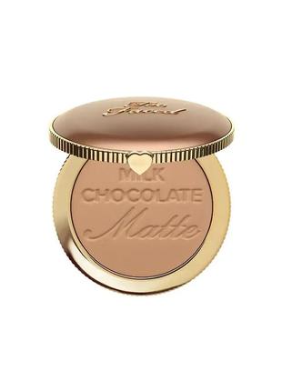 Пудра для обличчя миниверсия too faced chocolate soleil matte bronzer mini size1 фото