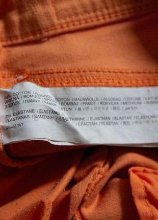 Оранжевые укороченные джинсы скинни mango3 фото
