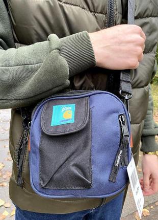 Месенджер carhartt patta синій  ⁇  сумка через плече кархарт барсетка