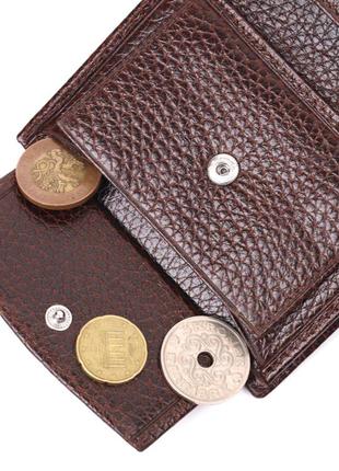 Мужской кошелек без застежки из натуральной зернистой кожи karya 21365 коричневый6 фото