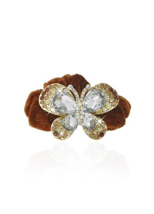 Велюровая резинка для волос с украшением 492201