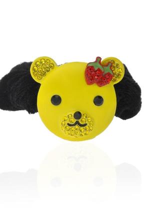 Велюровая резинка для волос с украшением 848406