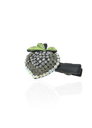 Шпилька-качка для волосся 3902 з полуницею зі стразів10