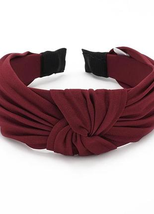 Обруч-чалма широкий из костюмной гофрированой ткани 2315503
