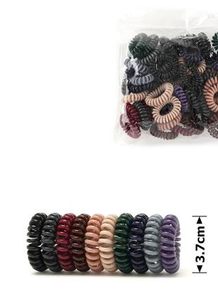 Гумка-пружинка для волосся ø37mm (invisibobble) глянсова (упаковка 50 шт)