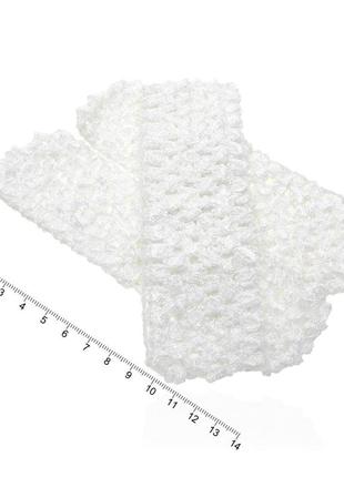 В'язана біла пов'язка на голову (упаковка 12 шт)