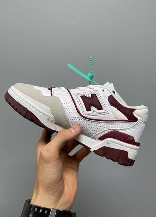 Женские кроссовки new balance 550 burgundy logo / smb3 фото