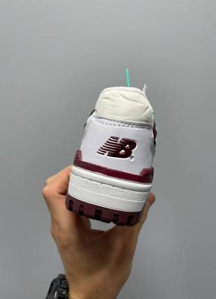 Женские кроссовки new balance 550 burgundy logo / smb6 фото