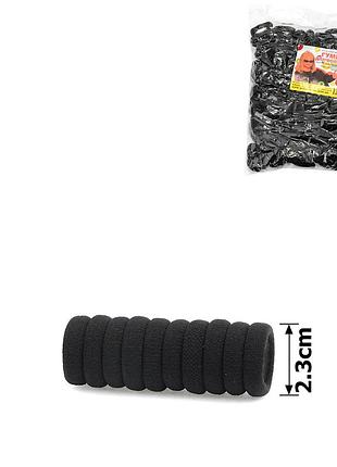 Гумка "калуш" мікрофібра ø2.3cm чорна маленька 15234