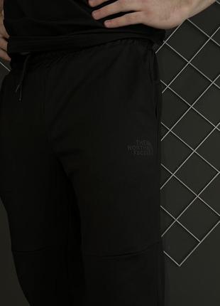 Демисезонный спортивный костюм the north face кофта на молнии хаки / черный + брюки черные (двонитка)5 фото