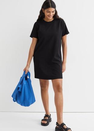 Хлопковое платье футболка h&m3 фото