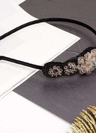 Обруч для волос с украшениями из страз 862402