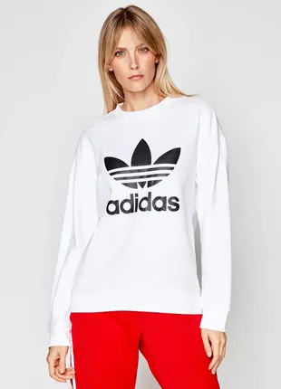 Світшот adidas trefoil gn2961 білий regular fit