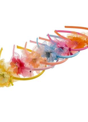 Обруч для волос детский с цветком 6408