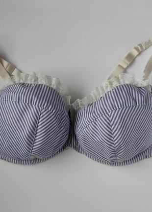 Лифчик, бюстгалтер, анжелика, лиф, бра, полосатый с рюшами на большую грудь.