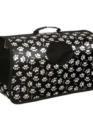 Сумка переноска на блискавці з ручкою через плече для тварин: кота, кішки, собаки, кролика, чорна