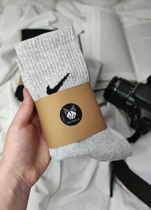 Набор 4 пары носки nike серые big swoosh