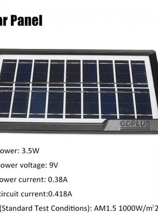 Портативная станция gd8017plus для зарядки мобильных устройств на солнечной батарее с 3 лампами + p2 фото