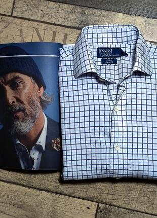Чоловіча елегантна приміальна сорочка polo ralph lauren оригінал у смужку розмір l1 фото