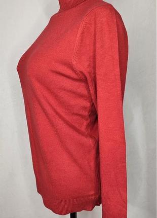 Женский гольф-водолазка базовый с кашемиром moni &co италия. красный. большие размеры!3 фото
