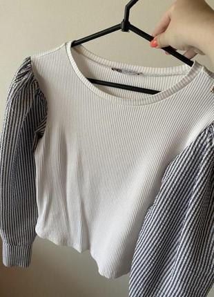 Кофта блузка с объемными рукавами3 фото