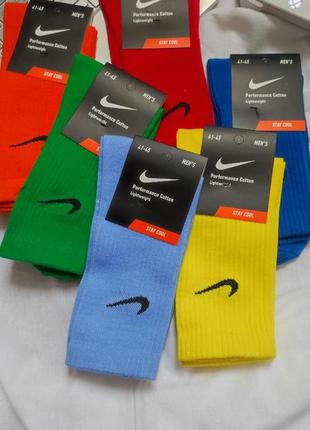 Набір комплект 6пар шкарпеток nike різнокольорові  високі