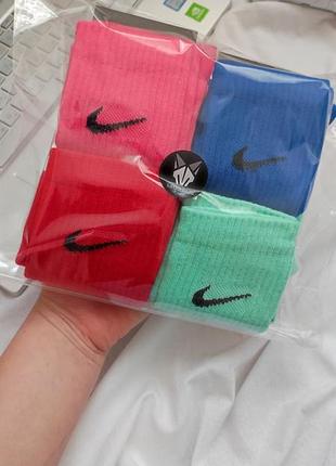 Набір комплект 4 пари шкарпеток nike south різнокольорові  високі жіночі3 фото